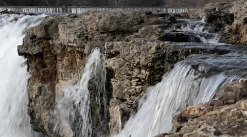 Falls Over Rocks Stock Footage 1105120