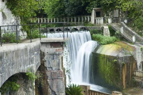 Falls on the river Stock Photos