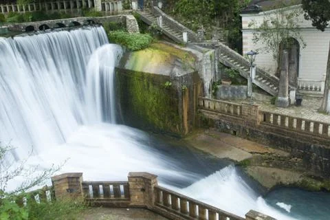 Falls on the river Stock Photos