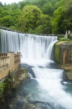 Falls on the river Foto stock