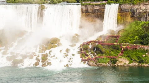 Falls tourists timelapse Vídeos de archivo 46199584