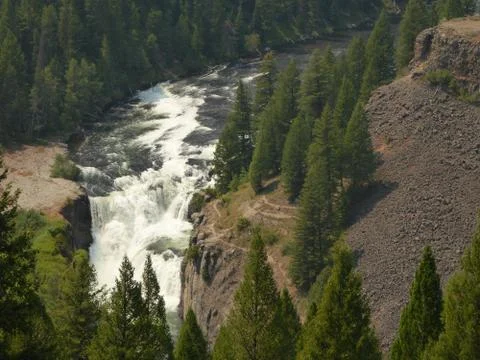 Falls in Yellowstone Stock Photos
