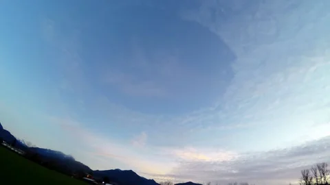Fallstreak Hole Cavum Hole Punch Stock Footage 145390128