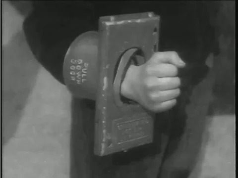 False alarm trap and fire trucks archival footage 1935 Stock Footage 85201989