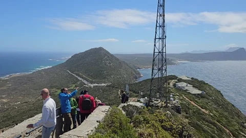 False Bay from Cape Point, Cape Peninsula, South Africa 8K Stock Footage 347956791