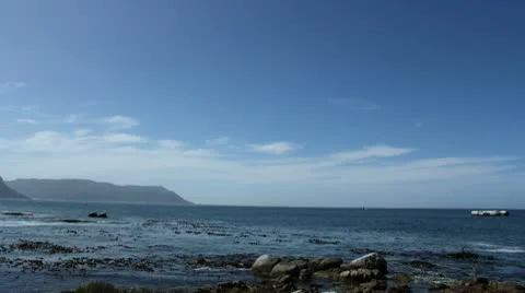 False Bay, Simons Town Boulders Beach Stock Footage 10742395