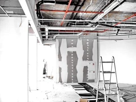 False Ceiling Installation Stock Photos