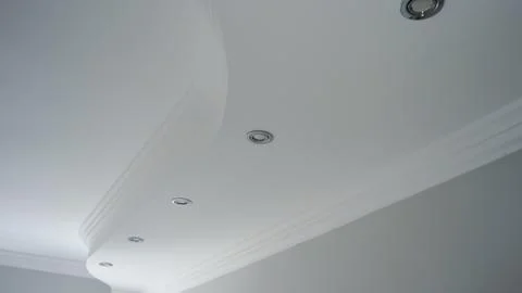 False ceiling with spotlights Fotos de archivo