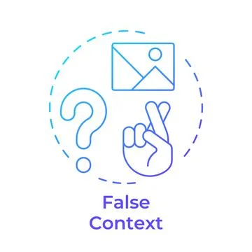 False context blue gradient concept icon 스톡 일러스트