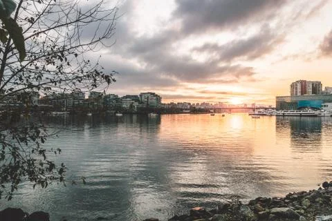 False Creek in Vancouver, Canada Stock Photos