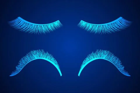 False eye lashes Stock Illustration