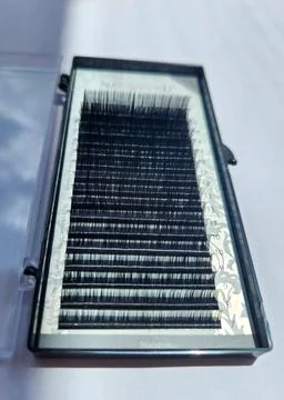 False Eyelashes in a Box Stock Photos