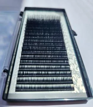 False Eyelashes in a Box Stock Photos
