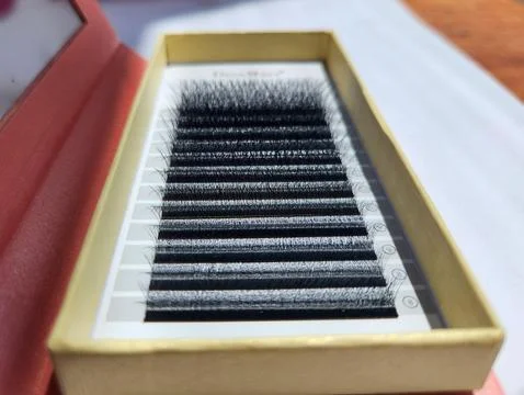 False Eyelashes in a Box Stock Photos