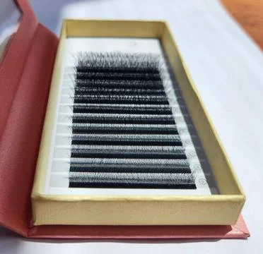 False Eyelashes in a Box Stock Photos