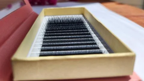 False Eyelashes in a Box Stock Photos