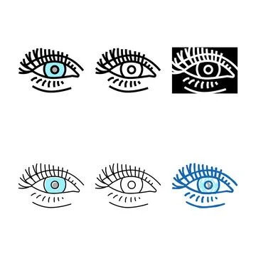 False eyelashes color icon vector series イラスト素材