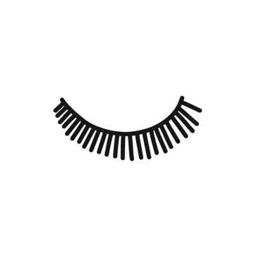 False eyelashes doodle icon, vector illustration Stock Illustration
