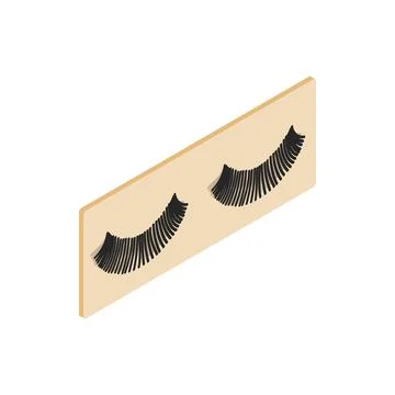 False eyelashes icon, isometric 3d style Stock Illustration
