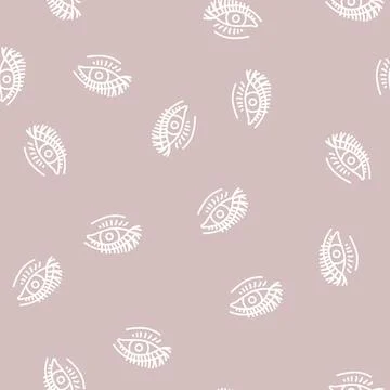 False eyelashes line seamless pattern Stock Illustration