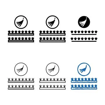 False eyelashes set color forms icon vector イラスト素材