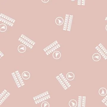 False eyelashes set line seamless pattern Stock Illustration