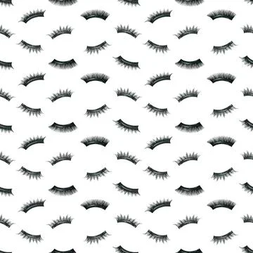 False eyelashes for tape extensions. Hand drawn watercolor illustration Illustrazione stock