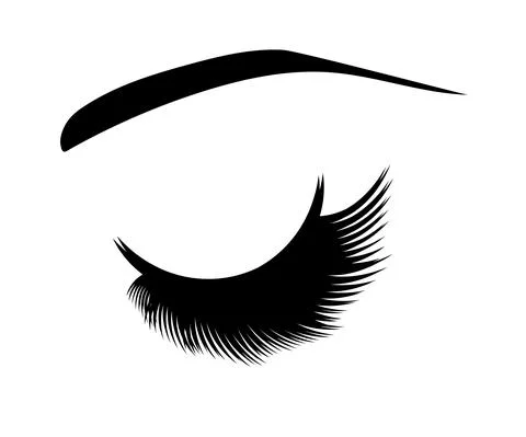False eyelashes on a white background Stock Illustration