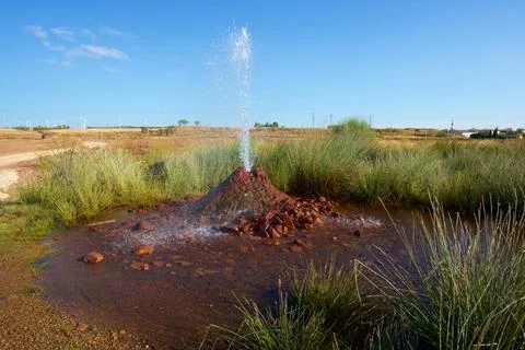 False geyser in Spain Stock Photos