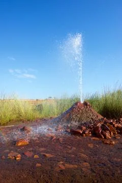 False geyser in Spain Stock Photos
