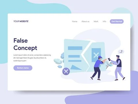 False Idea and Concept For Web Page Stock Illustration