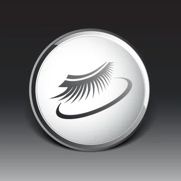 False lashes isolated eyelash fake eye woman up girl close Stock Illustration