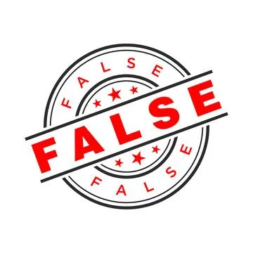 False Letter Rubber Stamp Template Design Stock Illustration