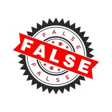 False Letter Rubber Stamp Template Design Stock Illustration