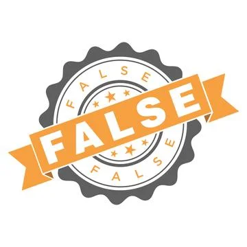 False Letter Rubber Stamp Template Design Stock Illustration