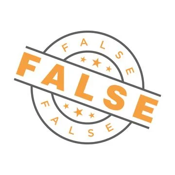 False Letter Rubber Stamp Template Design Stock Illustration
