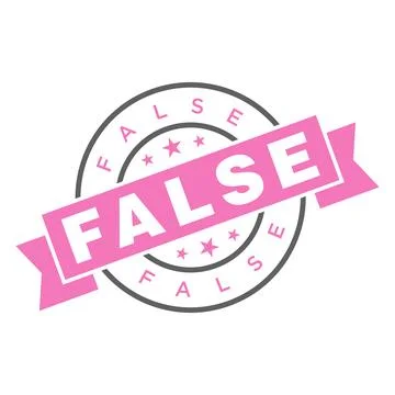 False Letter Rubber Stamp Template Design Stock Illustration