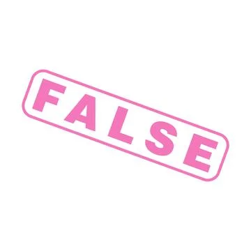 False Letter Rubber Stamp Template Design Stock Illustration