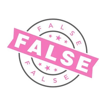 False Letter Rubber Stamp Template Design Stock Illustration