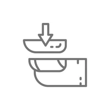 False nail, extended nails, manicure salon line icon. 스톡 일러스트