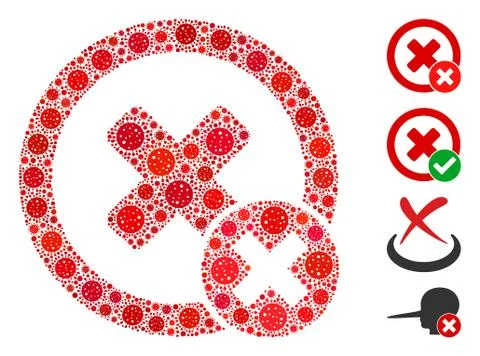 False Negative Collage of CoronaVirus Elements Illustrazione stock