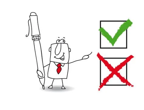 False or true mister Stock Illustration