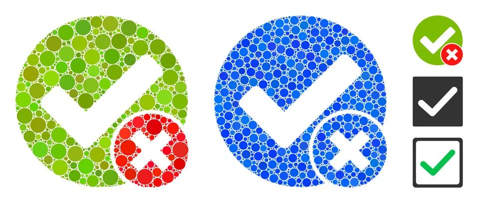 False Positive Composition Icon of Circles Illustrazione stock