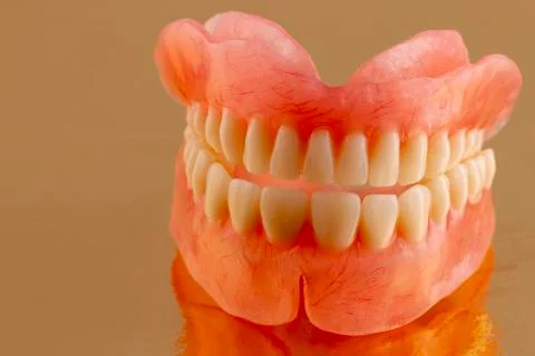 False prosthesis, jaw, teeth. Stock Photos