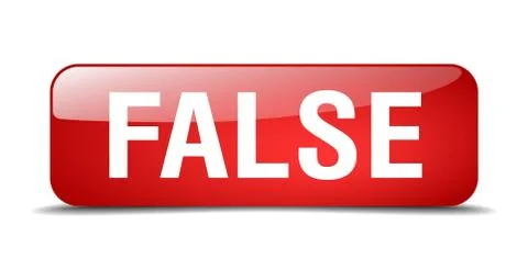 False red square 3d realistic isolated web button Stock Illustration