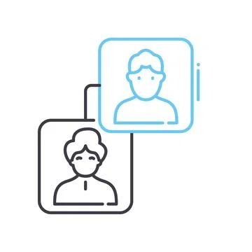 False rejection line icon, outline symbol, vector illustration, concept sign Stock Illustration