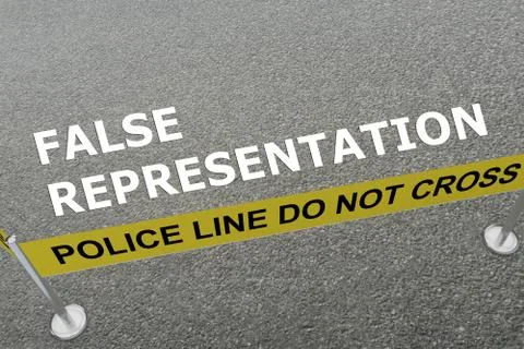 False Representation concept Illustrazione stock