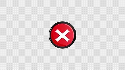 False sign loop on alpha channel transparent background Stock Footage 344691536