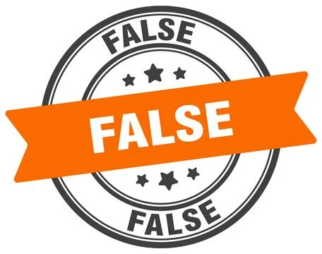 False stamp. false label on transparent background. round sign Stock Illustration