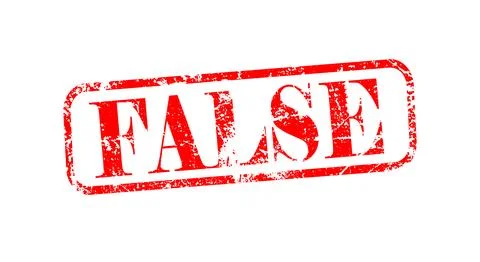 False stamp icon with grunge rubber for incorrect information イラスト素材